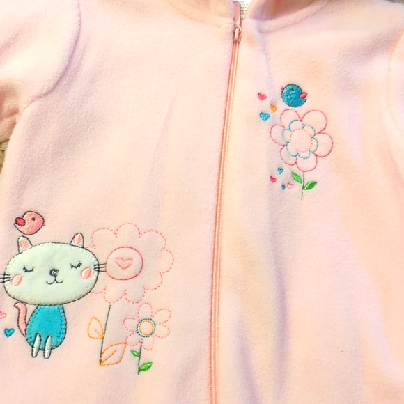 NWOT Absorba Baby Pink Fleece Winter Suit, 6-9 Months - Picture 2 of 11